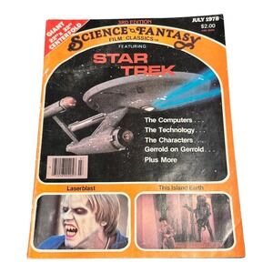 Science‎ & Fantasy Film Classics Magazine July 1978 Star Trek 3rd Ed Giant
